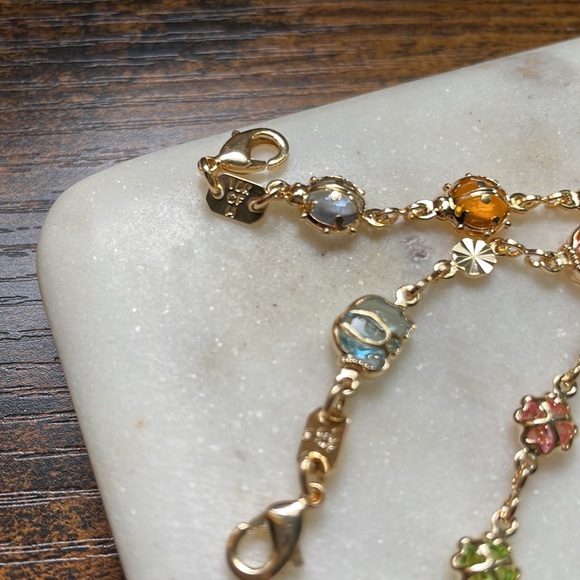 Barzel Jewelry 18k Gold Plated Multicolor Crystal Anklet -New! - Picture 5 of 9